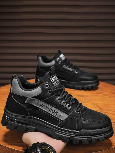 4 Season Autumn/Winter New Men's Shoes, Comfortable Sneakers, Casual Slip-On Shoes, Versatile Fashion Sneakers, Travel Shoes, Lace-Up Outdoor Shoes. This Style Runs Small, Recommend Ordering One Size Up.