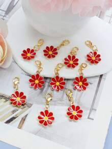 Red Eight-petal Flower