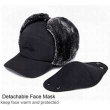 2 chiếc mũ giữ ấm tai lót nhiệt 3 trong 1 mùa đông, mũ trùm đầu chống gió dùng cho đạp xe, xe máy, trượt tuyết, săn bắn, câu cá, quà tặng cho Giáng sinh, Halloween, Lễ tạ ơn, sinh nhật - màu đen - Xem 4