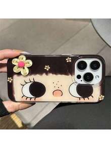 秋冬美拉德 3D 花与眼创意艺术设计手机壳，适用于 Apple 17、16 Pro Max/15 Pro Max/14 Pro/13 Pro、12、11，男女通用 - 彩色 - 查看 2