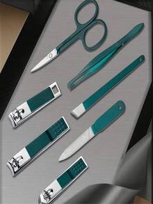 24pcs Classic Manicure & Pedicure Tool Kit, Includes Nail Clippers, Cuticle Nipper, Tweezers, Nail File And Stainless Steel Cuticle Pusher - Fragrance-Free Manicure & Pedicure Set