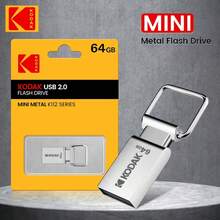 Kodak 柯达 USB2.0 闪存盘 32GB 64GB 128GB 迷你 Pendrive 金属存储盘 带钥匙圈 - 銀色 - 查看 4