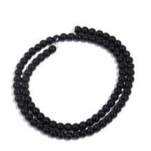 1 pieza Cuentas de piedra de ágata negra natural, surtido de tamaños 4/6/8/10/12mm, joyería de moda vintage para hacer manualidades, adecuado para pulseras, collares, artesanías, colgantes, decoraciones, regalo ideal - piedra de ónix negro - Ver 7
