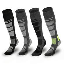 1 Pair Unisex Thick Warm Ski Socks For Outdoor Sports & Hiking - Multicolor - View 1