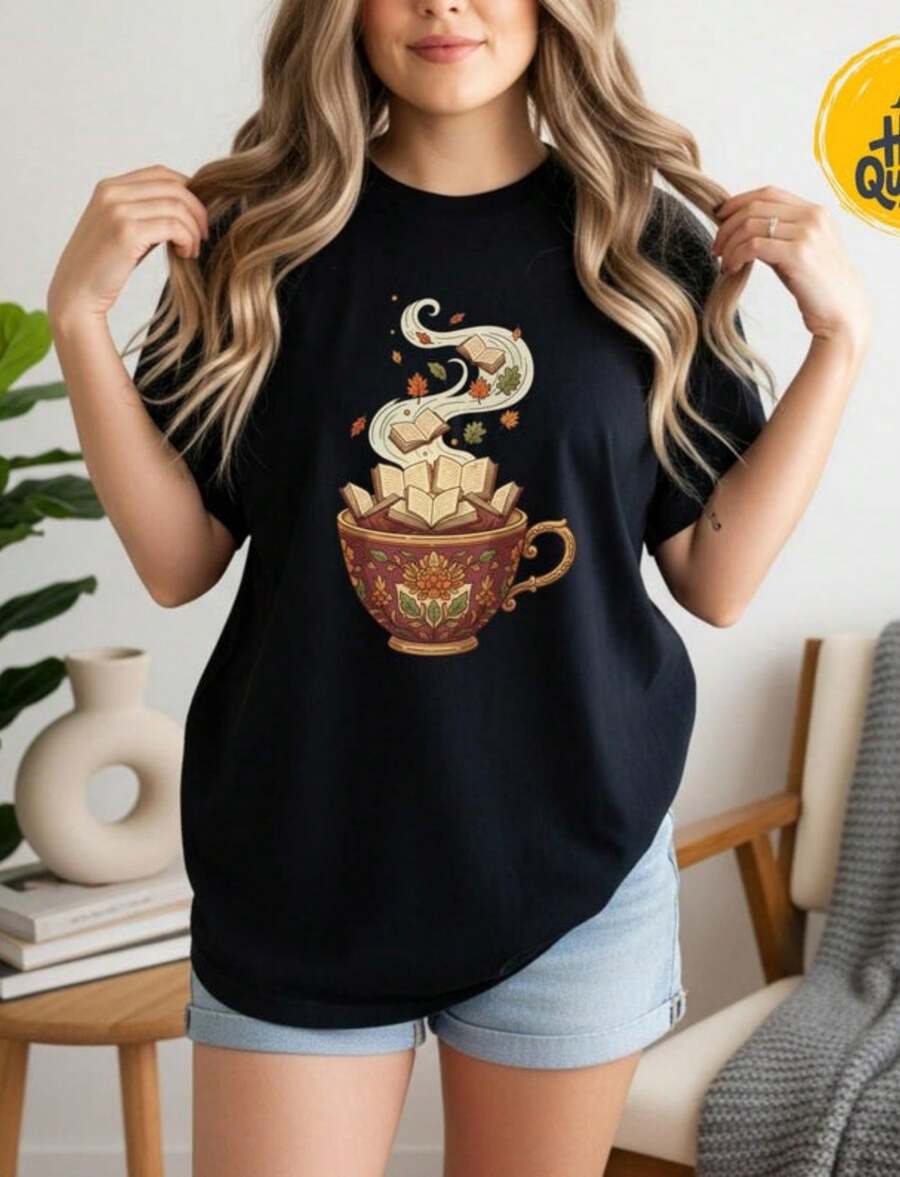 Women's Casual Cotton Blend Short Sleeve Round Neck T-Shirt With ' Are Dope' Graphic Print - màu đen - Xem 1