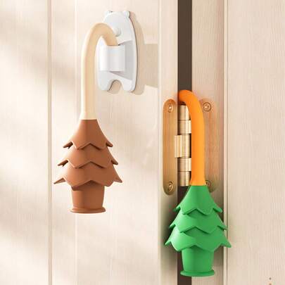 Door Hinge Guard For Baby's Fingers,Silicone Color-Blocking Finger Protector For Door Stay Open, Baby Proofing Catch Door Stopper, Anti-Pinch Door Locks Guard For Children Kids