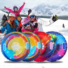 PVC Inflatable Ski Tube, Thick & Cold-Resistant Inflatable Ski Sled For Adults Outdoor Winter Sports, Full Color Options