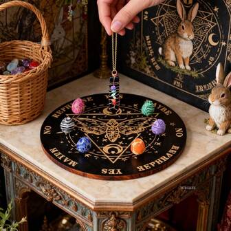 Set de 9 piezas de cristal Vicat, con tableros de decisión detallados y huevos de gemas, perfecto para la adivinación y la decoración del altar espiritual