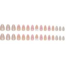 Nail Stickers Sweet Pink False Nails Bow Detachable Solid Color Ins Style Wearable Nails French Manicure - Multicolor - View 5