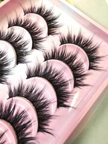 10 对 3D 分层浓密恶魔睫毛，超长纤细，适合舞台、角色扮演、服装，自然日本动漫风格假睫毛 - 濃密款 - 查看 4