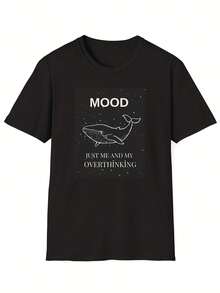 MOOD T Shirt Just Me And My Overthinking Aesthetic Tal Health Tee Uni Soft Cotton Shirt For Anxious Minds, Deep Thinkers - 款式8 - 查看 1