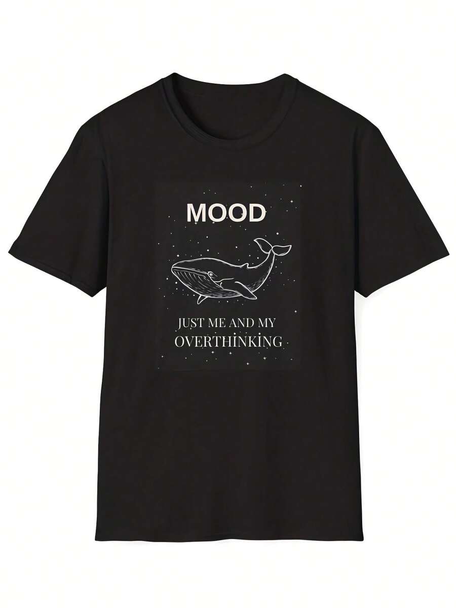 MOOD T Shirt Just Me And My Overthinking Aesthetic Tal Health Tee Uni Soft Cotton Shirt For Anxious Minds, Deep Thinkers - 款式8 - 查看 1