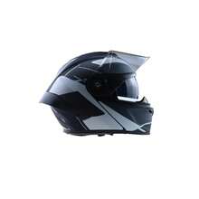 AINHFAAD Breathable Motorcycle Helmet Flip Up With Dual Visor Inner Blue Lens Anti Glare All Season Warm  Unisex Riding Helmet, 202 - Gray Multidimensional Space - View 6