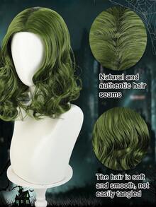 13inch Green Wig Halloween Clown Wig Curly Green Clown Wigs For Men Costume Cosplay - Green - View 3