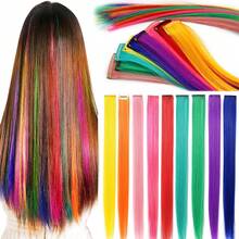 9 pezzi Extension per capelli molletta-in arcobaleno per ragazze - Colori casuali vivaci con molletta facili da applicare e sicure, adatte per feste, uso quotidiano casual e in tutte le stagioni