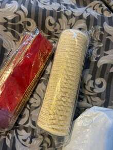 1/2Pcs Christmas Decorations 13 Types Of Net Ribbon 10 Yards Gold Polypropylene Mesh, DIY Wreath Bow Ribbon, Merry Christmas 2025 New Year Gift Wrapping Supplies Ribbon, Birthday Wedding Holiday Party Background Decorative Gauze, Christmas Tree Decoration, Wreaths, Stair Decoration Net Ribbon, Xmas Party Decor, Xmas Decor