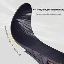 Wkładki podwyższające 3 cm-9 cm dla mężczyzn i kobiet, wygodna poduszka powietrzna, oddychające, sportowe wkładki podwyższające z pełną amortyzacją, regulowana wysokość, niewidoczne wkładki podwyższające - Czarne - Zobacz 8