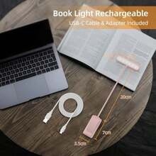 1pc/2pcs Adjustable Brightness & Color Temperature Clip-On Reading Light, Flexible & Portable For Bedside, Bedroom, Book Reading, Available In Black, White, Pink