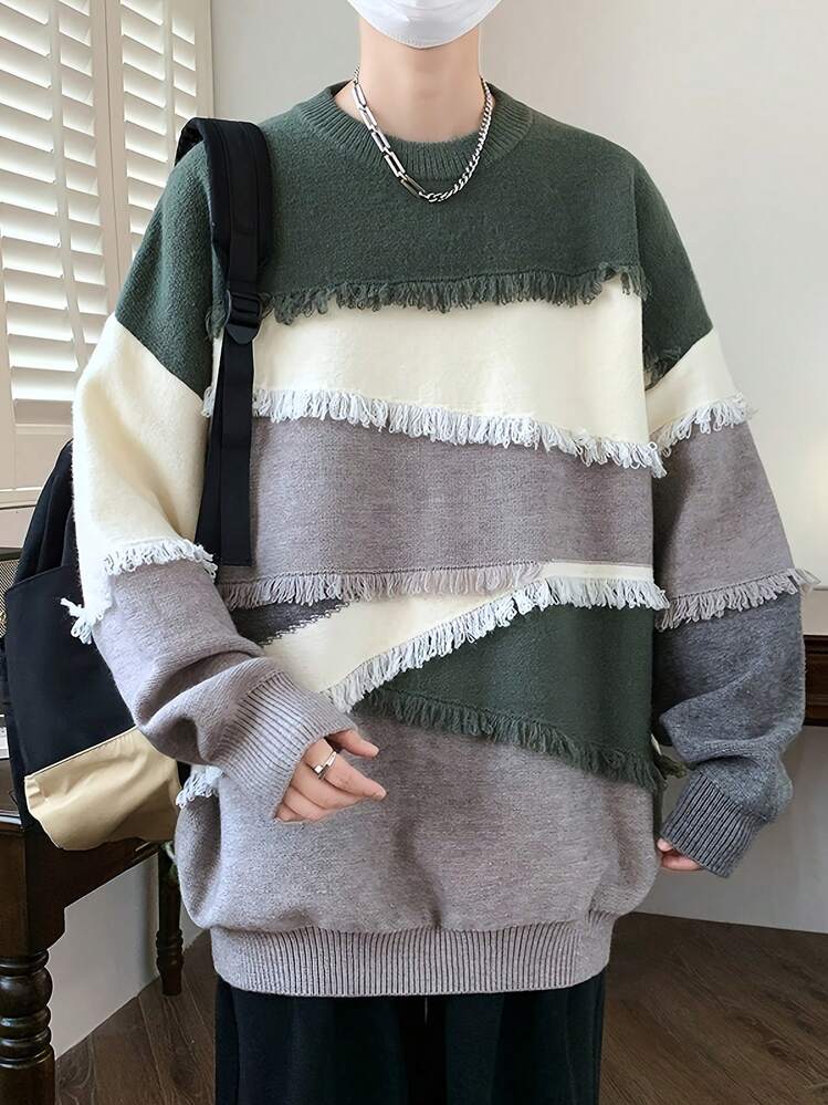 Men Sweaters - 上深綠 - 查看 5