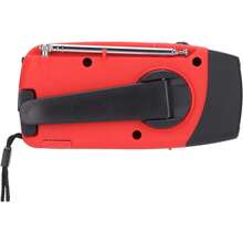 Emergency Weather Radio, 1000mAh Portable Solar Hand Crank Emergency Radio With LED Flashlight, SOS Alarm And Compass, Solar/USB Charger, Waterproof Hand Crank Radio For Outdoor Emergencies - 紅色 - 查看 2