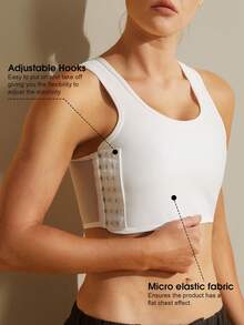 1pc Women Shaping Camisole Bra, Invisible Bust Enhancer Minimizer Bra For Large Bust - White - View 7