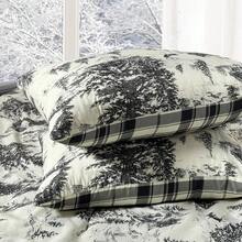King Comforter Set, Classic Red Black Plaid-Piece Bedding Set, Farmhouse Lightweight All-Season Bed In A Bag With Sheets, Pillowcases & Shams, Home Decor - Màu xám Giáng sinh - Xem 5