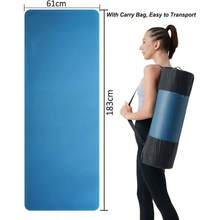 Tapete de Yoga Antideslizante y Cmodos, Yoga para Ejercicio de Calidad y Ecolgico, 183x 61CM, Suavecito y Grueso, Deporte Colchoneta Fitness Alfombrilla Gimnasio de Ejercicio para YogaGymPilates - azul pálido - Ver 6
