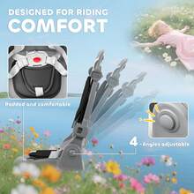 QABA Toddler Tricycle, 6 In 1 Foldable Kids Trike With Adjustable Push Handle, Removable Canopy, Rotatable Seat, Safety Harness, Detachable Guardrail, For 1-5 Years Old, Black - 黑色 - 查看 5