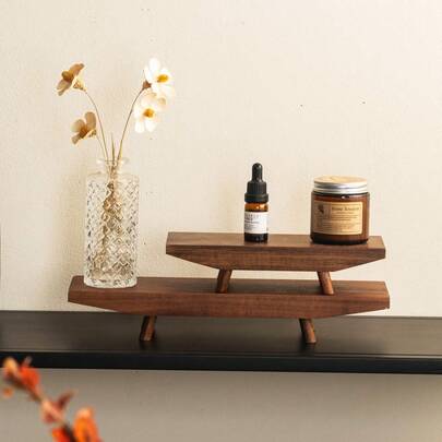 1 件长方形装饰托盘，加厚红木香炉托盘，珠宝托盘，入口装饰托盘，适用于书桌、入口、浴室