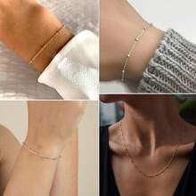 100/500cm Flat O-Shape Beaded Chain, 3.2mm Copper-Tone Twisted Design, Fashionable DIY Jewelry Making Accessory - Multicolor - View 8