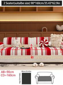 1pc All-Season Sofa Cushion Cover, Modern Minimalist Anti-Slip Sofa Seat Protector, Dust-Proof & Washable, Soft & Colorfast, Pet-Friendly, Fits Corner Sofa, Bedroom, Office, Living Room