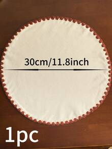 1/4/6/12 件白色刺绣圆形餐垫，日式简约风格，适用于家庭厨房、餐桌装饰，可水洗和重复使用，非常适合节日、派对、生日、婚礼、晚宴