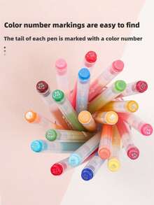 Languo Acrylic Painting Special Hand Pen Plus Version, Super Large Capacity Metallic Gloss Gel Pen, 1.0mm Stainless Steel Pen Head Design, Ink Flow Smoothly, Suitable For Students To Draw, Take Notes Back To School - Multicolor - View 3