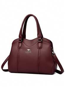 Genuine Soft Pu Leather Handbags For Women Vintage Shoulder Tote Bag Luxury Designer Ladies Large Capacity Purse Bags