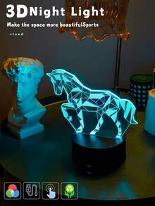 1 件 3D 视觉效果 3D 夜灯、创意书桌和卧室氛围灯、房间装饰夜灯、迷你礼品灯、USB 照明灯具