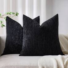 1/2pcs Black (Pillow Insert Not Included) Vintage Striped Throw Pillow Cover, 100% Polyester Woven Fabric, Zippered Design, Machine Washable, Geometric Pattern Decor Cushion Cover, Suitable For Sofa, Bed, Dining Room, Home Office - Black - View 14