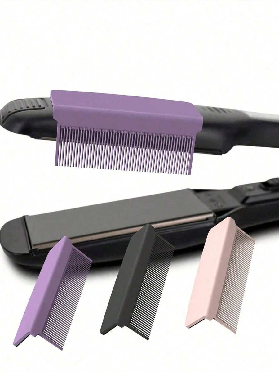 陶瓷直发梳，高温造型直板夹，带自粘式直发器配件，美发造型工具，返校季