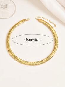 1 件优雅百搭时尚简约螺旋项链，适合女性日常佩戴