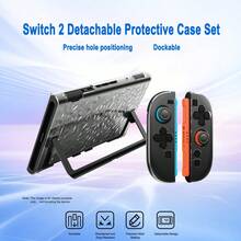 2pcs/Set Ergonomic Grip Protective Sleeve For Nintendo Switch 2nd Gen Controller, 1pc Console Protective Cover, Anti-Slip, Sweat-Proof, Scratch-Resistant - Multicolor - View 1