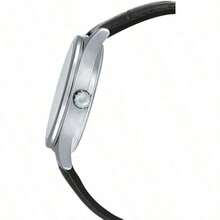 Casio 卡西欧男士石英表，皮革表带，白色罗马表盘，日期三针模拟手表，适合日常、休闲和其他场合 MTP-V006L-7B - 白色 - 查看 3