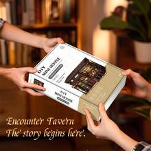 3D Wooden Puzzle Book Nook Kit, Dollhouse Booknook Bookshelf Decor, DIY Miniature House Kit Crafts For Adults Women To Build, Creativity Gift For Family Girl Friends - Corner Tavern - 查看 5