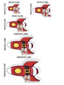 1pc Space Rocket Cartoon Rug, Creative Astronaut Theme Carpet For Living Room, Bedroom, Entryway, Kitchen, Bathroom, Plush, Fluffy, Autumn/Winter, Thick/Soft