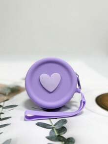 1 pieza Monedero de silicona de estilo simple, bolsa de almacenamiento de gran capacidad y forma redonda, bolsa de color sólido, adecuada para auriculares, cables de datos, lápiz labial, monedas, llaves, etc., tacto suave, fácil de limpiar y cuidar, simple y ligera, espacio razonable, alta portabilidad, adecuada para el hogar, el trabajo, las salidas y los viajes.