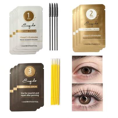 2025升级版快速睫毛提升和眉形塑造套装（9包） - 专业沙龙级半永久卷翘系统，包含滋养精华液，可使用10次以上，适合敏感肌肤和家庭DIY使用，多合一睫毛/眉毛驯服套装，附带分步指南（沙龙和家庭必备）（15包）