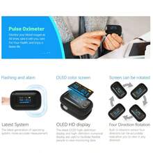 Fingertip Pulse Oximeter, For Monitoring Heart Rate And Blood Oxygen Saturation, CE And FDA Certified - Black - View 2