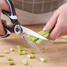 Multi - Purpose Heavy - Duty Kitchen Scissors, Ultra - Sharp And Durable Stainless Steel Shears For Cutting Meat, Fish, Poultry And More In Summer Cooking - màu đen - Xem 7