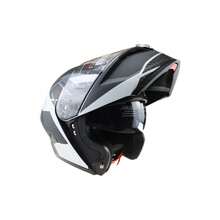 AINHFAAD Breathable Motorcycle Helmet Flip Up With Dual Visor Inner Blue Lens Anti Glare All Season Warm  Unisex Riding Helmet, 202 - Gray Multidimensional Space - View 10