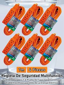 EXTENSION MULTICONTACTO REGLETA 4 ENCHUFES - Tipo de Enchufe A USA (110-127V) - Ver 17