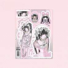 1pc - 2025 New Arrival - Y2K Style - Anime Character - Baddie Sticker - Maid Sticker - Mobile DIY Decor - Scrapbooking Material - INS Planner Gift - Home Decor - Wall Decor - Phone Tablet Sticker - Cup Computer Luggage Sticker - Stitch Toys Travel Toys Classroom Fidget Toys Mini Stuff Bath Toys Christmas Stationery Stress Ball Birthday Gift - Christmas Gift - Christmas Eve Gift - Perfect Gift - Gift - Toys - Games - Multicolor - View 4