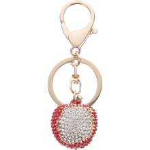 Rhinestone Lychee Bag Charm - Glitter Fruit Keychain Pendant For Women Purse Backpack Handbag Accessory - Cute Lychee Keyring Gift - Như Hình 28 - Xem 1
